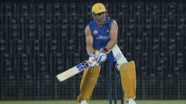 IPL 2023: CSK कप्तान एमएस धोनी ने प्रैक्टिस सेशन के दौरान खेला खुबसूरत रैम्प शॉट, देखें Photo