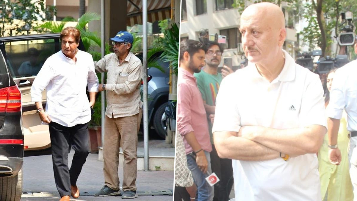 Satish Kaushik Funeral: सतीश कौशिक के घर पहुंचे Anupam Kher, Javed ...