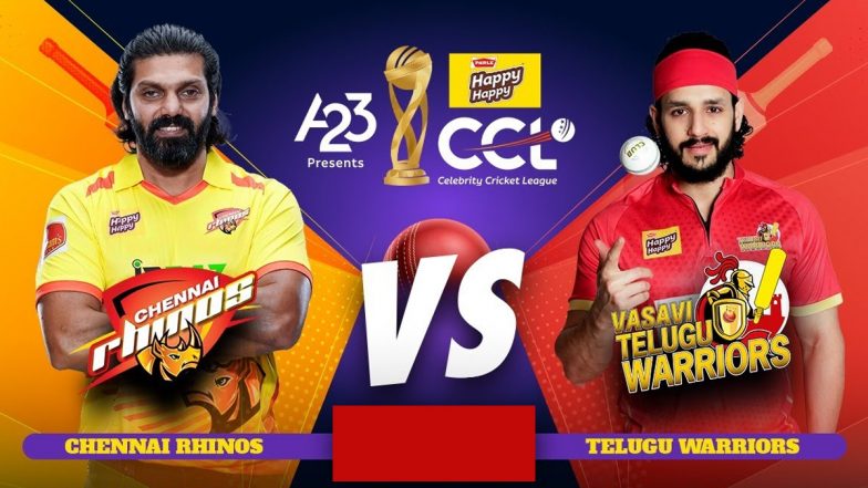 Chennai Rhinos vs Telugu Warriors CCL 2023 Match Live Streaming: सेलिब्रिटी क्रिकेट लीग में चेन्नई राइनोस&nbsp;और तेलुगु वारियर्स के बीच मुकाबला आज, जानें कब-कहां और कैसे देखें लाइव&nbsp;मैच