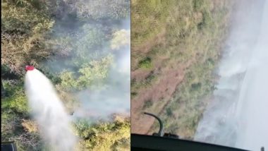 Forest fire in Goa: गोवा में जंगल में लगी आग, नौसेना के हेलीकॉप्टर से बुझाने की कोशिश जारी