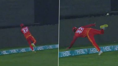 'Flying Hasan Ali' तेज गेंदबाज हसन अली ने PSL में सीमा रेखा पर आश्चर्यजनक रिले कैच में दिया योगदान, देखें वायरल वीडियो
