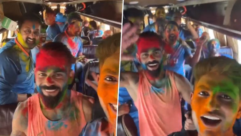 Team India Celebrate Holi 2023: चौथे टेस्ट से पहले विराट कोहली, रोहित शर्मा समेत सभी भारतीय क्रिकेटर ने मनाई होली का त्यौहार, देखें वीडियो