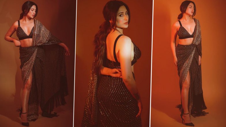 Mahira Sharma ने सिजलिंग जॉर्जेट साड़ी पहन दिए सेक्सी पोज, एक्ट्रेस की हॉट तस्वीरें सोशल मीडिया पर हुईं वायरल&nbsp;