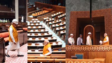 PM Modi Visit New Parliament Building: अचानक नए संसद भवन पहुंचे पीएम नरेंद्र मोदी, औचक निरीक्षण की तस्वीरें वायरल
