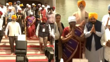 President Murmu Visit Golden Temple: अमृतसर दौरे पर राष्ट्रपति द्रौपदी मुर्मू, गोल्डन टेंपल में मत्था टेक किए दर्शन (Watch Video)