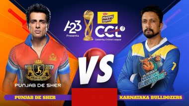 Punjab De Sher vs Karnataka Bulldozers CCL 2023 Live Streaming: सेलिब्रिटी क्रिकेट लीग में पंजाब दे शेर और कर्नाटक बुलडोजर के बीच मुकाबला आज, जानें कब-कहां और कैसे देखें लाइव मैच