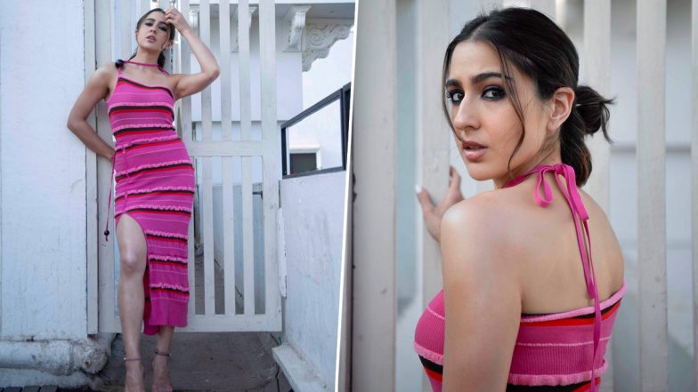 Sara Ali khan का सिजलिंग पिंक आउटपिट में दिखा स्टनिंग अवतार, एक्ट्रेस की हॉट तस्वीरों ने बढ़ाया सोशल मीडिया का पारा (View Pics)