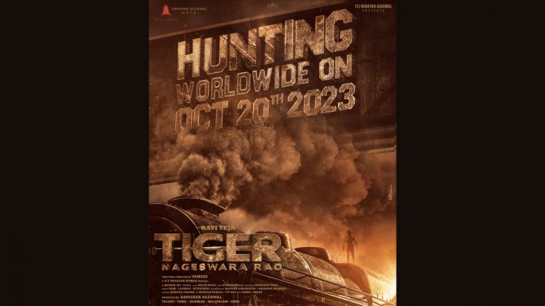 Tiger Nageswara Rao Release Date:&nbsp;Ravi Teja स्टारर पहली पैन इंडिया फिल्म 'टाइगर नागेश्वर राव' का नए पोस्टर के साथ रिलीज डेट का हुआ ऐलान,&nbsp;दशहरा में होगा धमाका (View Pics)