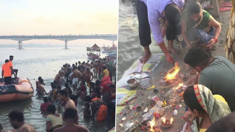 Ram Navami 2023: अयोध्या में राम नवमी के अवसर पर भक्तों ने सरयू नदी में किया पावन स्नान