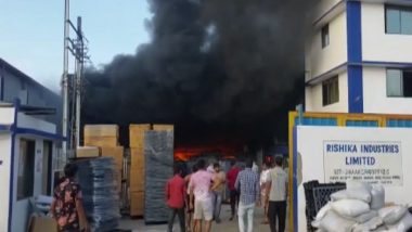 Gujarat Fire Video: गुजरात के वलसाड में पैकेजिंग कंपनी में लगी भीषण आग, मौके पर दमकल की गाड़ियां मौजूद