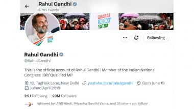 Dis’Qualified MP: सांसदी जाने के बाद राहुल गांधी ने ट्विटर बायो में किया बदलाव, लिखा 'अयोग्य सांसद'