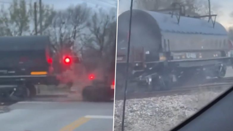 Oklahoma में पटरी से उतरी ट्रेन, जानमाल का नुकसान नहीं (Watch Video)
