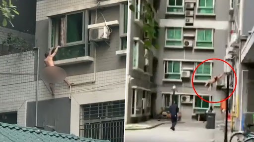 Video: प्रेमिका के पति के जल्दी घर आते ही बालकनी से लटक गया प्रेमी, गिरा धड़ाम, देखें वीडियो