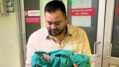 Tejashwi Yadav Blessed With Baby Girl: तेजस्वी यादव को हुई पुत्री रत्न की प्राप्ति, बच्ची को गोद में लेकर पोस्ट की तस्वीर