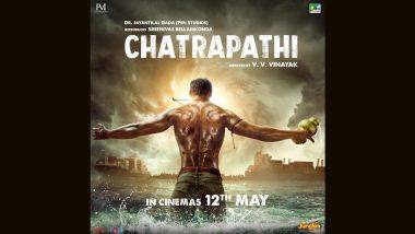  Chatrapathi Poster: Bellamkonda Sreenivas स्टारर छत्रपति का फर्स्ट लुक पोस्टर हुआ रिलीज, फिल्म 12 मई को सिनेमाघरों में देगी दस्तक (View Pic)