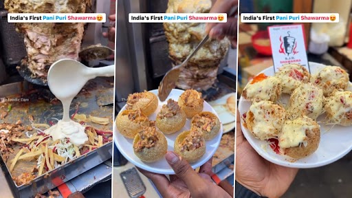Pani Puri Shawarma With Cheese: शख्स ने शोरमा और चीज़ के साथ बनाई पानी पूरी, देसी नेटीजंस ने कहा- 'खुदा का खौफ़ करो'