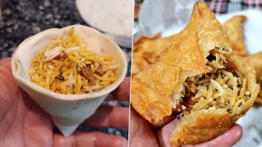 Biryani Stuffed Samosa: समोसे में भरी गई बिरियानी, अजीब फ़ूड कॉम्बो से भड़के लोग