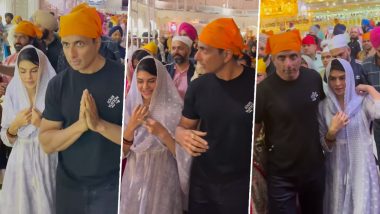 Sonu Sood And Jacqueline Fernandez Visits Golden Temple: फिल्म Fateh के प्रमोशन के लिए सोनू सूद और जैकलीन फर्नांडिस साथ में पहुंचे गोल्डन टेंपल (Watch Video)