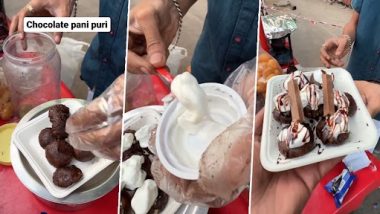 Chocolate Panipuri With Ice Cream: इस शख्स ने आइसक्रीम से बनाई चॉकलेट पानीपुरी, फ़ूड लवर्स ने कहा 'शर्म करो', देखें वीडियो