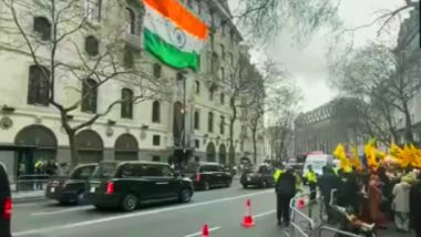 VIDEO: लंदन में खालिस्तान समर्थकों का हंगामा, भारतीय उच्चायोग की इमारत पर लगाया गया विशाल तिरंगा