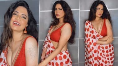 XXX और Gandi Baat एक्ट्रेस Aabha Paul ने प्रिंटेड साड़ी और डीप नेक ब्लाउज पहन गिराई बिजली, एक्ट्रेस की दिलकश अदाएं मोह लेंगी आपका दिल (Watch Video)