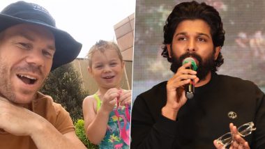 Happy Birthday Allu Arjun: डेविड वार्नर और उनकी बेटी ने पुष्पा स्टाइल में अल्लू अर्जुन को जन्मदिन की दीं शुभकामनाएं, देखें वीडियो