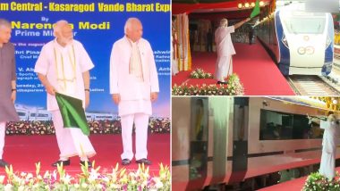 PM Modi To Flag-Off Kerala's First Vande Bharat Train: पीएम मोदी ने केरल की पहली वंदे भारत एक्सप्रेस ट्रेन को हरी झंडी दिखाई