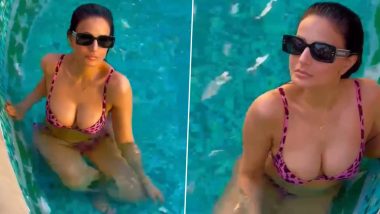 Ameesha Patel ने हॉट बिकनी पहन स्विमिंग पूल में लगाई आग, एक्ट्रेस की हॉटनेस ने उड़ाए यूजर्स के होश (Watch Video)