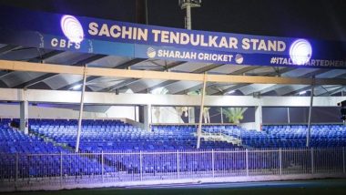 Sachin Tendulkar Stand In Sharjah Cricket Stadium: शारजाह स्टेडियम के स्टैंड का नाम बदलकर सचिन तेंदुलकर रखा गया
