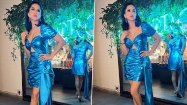 Sunny Leone ने सिजलिंग ब्लू आउटफिट पहन गिराई बिजली, एक्ट्रेस की हॉटनेस बढ़ाया सोशल मीडिया का  तापमान (View Picss)