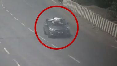 Car Driver Drags Traffic Cop on Bonnet: रोंगटे खड़े कर देने वाला वीडियो, नवी मुंबई में कार की बोनट पर ट्रैफिक पुलिसकर्मी को ड्राइवर ने 20 KM तक घसीटा