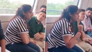 Women Fight in Delhi Metro: दिल्ली मेट्रो में दो महिलाएं आपस में भिड़ी, एक दूसरे को दी गंदी-गंदी गालियां ( Watch Viral Video)