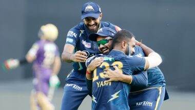 IPL 2023, Match 13 GT vs KKR Live Score Update: कोलकाता नाइट राइडर्स की आधी टीम लौटी पवेलियन, आंद्रे रसेल को राशिद खान ने किया आउट