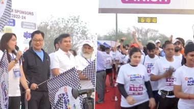 IIFL JITO Ahimsa Run: केंद्रीय मंत्री किरेन रिजिजू ने 'आईआईएफएल जीतो अहिंसा रन' को जवाहरलाल नेहरू स्टेडियम से झंडी दिखाकर किया रवाना- Video