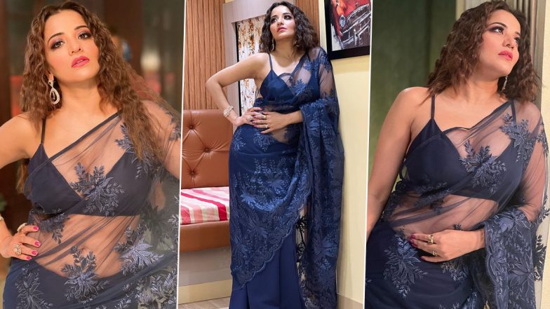 भोजपुरी एक्ट्रेस Monalisa ने ब्लैक ट्रांसपेरेंट साड़ी पहन गिराई बिजली, एक्ट्रेस की हॉटनेस आपके कर देगी मदहोश (View Pics)