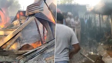 Odisha Fire Update: ओडिशा के क्योंझर जिले में लगी भीषण आग में 200 से अधिक दुकानें जलकर खाक, बड़ी सख्या में नुकसान (Watch Video)