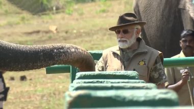 PM Modi Feeding Elephant Video: पीएम मोदी थेप्पाकडू एलिफेंट कैंप में हाथी को गन्ना खिलाते आए नजर, देखें वीडियो