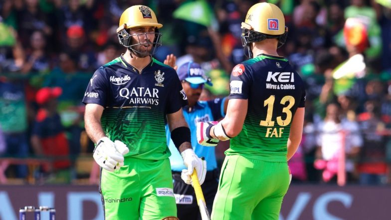 RCB vs RR, IPL 2023 Match 32 Live Score Update: रॉयल चैलेंजर्स बैंगलोर ने राजस्थान रॉयल्स के सामने रखा 190 रनों का विशाल लक्ष्य, सलामी बल्लेबाज फाफ डु प्लेसिस और ग्लेन मैक्सवेल ने बल्ले से मचाया कोहराम