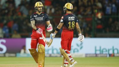 IPL 2023, Match 15 RCB vs LSG Inning Update: डुप्लेसी, कोहली और मैक्सवेल के अर्धशतकीय पारी ने आरसीबी को 212 तक पहुंचाया