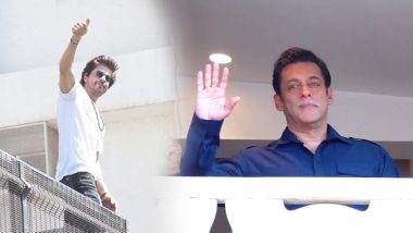 Shah Rukh-Salman Eid VIDEO: शाहरुख और सलमान खान ऐसे दी ईद की मुबारकबाद, घर के बाहर दिखा फैंस का हुजूम