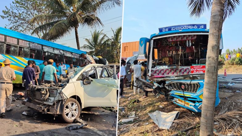 Karnataka: तेज रफ्तार का कहर! एसयूवी और निजी बस में भीषण टक्कर, चार लोगों की मौके पर मौत
