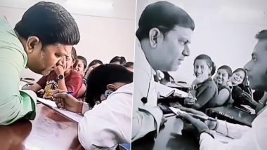 Viral Video: क्लासरूम में चोरी से मोबाइल पर बात करते लड़के को टीचर ने पकड़ा, फिर जो हुआ...