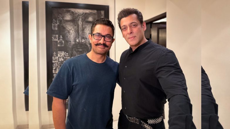 Salman-Aamir Khan Wishes Eid: सलमान के घर दावत खाने पहुंचे आमिर खान, फोटो शेयर कर दिया मुबारकबाद
