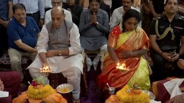 Rajnath Singh Offered Prayers at Shri Somnath Temple: केंद्रीय रक्षा मंत्री राजनाथ सिंह ने श्री सोमनाथ ज्योतिर्लिंग मंदिर में पूजा-अर्चना की