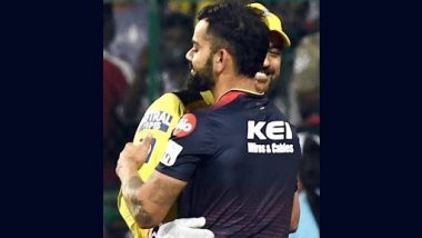 Virat Kohli Hugs MS Dhoni: हार के गम को भुलाकर धोनी के गले जा लगे विराट कोहली, शेयर किया पोस्ट