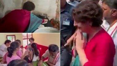 Priyanka Gandhi Vadra Made Dosa: प्रियंका गांधी वाड्रा ने मैसूर में माइलरी अग्रहारा रेस्तरां में बनाना सिखा डोसा, देखें वीडियो