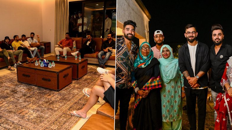 RCB Players Visit Mohammed Siraj's House: SRH के खिलाफ मैच से पहले हैदराबाद में मोहम्मद सिराज के घर पहुंचे विराट कोहली समेत आरसीबी के कई खिलाड़ी, देखें वीडियो और फोटो