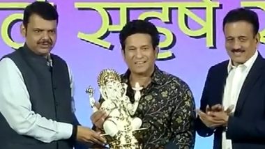 Sachin Tendulkar Smile Ambassador: महाराष्ट्र सरकार का बड़ा फैसला, स्वच्छ मुख अभियान के लिए सचिन तेंदुलकर बनाए गए 'स्माइल एंबेसडर', देखें वीडियो