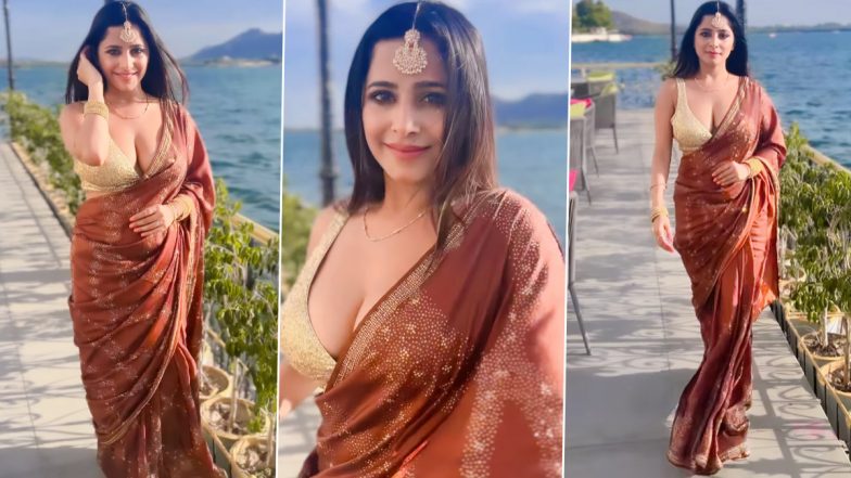 Kate Sharma ने सीक्वेंस साड़ी पहन गिराई बिजली, एक्ट्रेस की कातिल अदाएं देख यूजर्स हुए मदहोश (Watch Video)