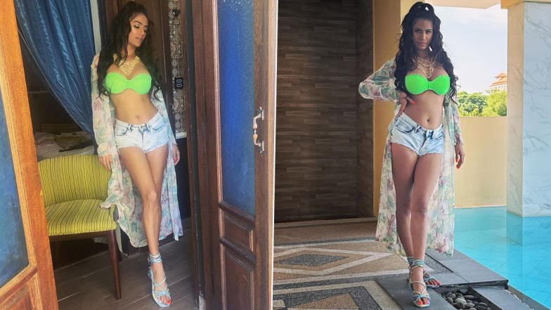 Poonam Pandey ने ग्रीन ब्रालेट पहन स्विमिंग पूल के किनारे दिए सेक्सी पोज, एक्ट्रेस की हॉटनेस ने बढ़ाया पारा (View Pics)